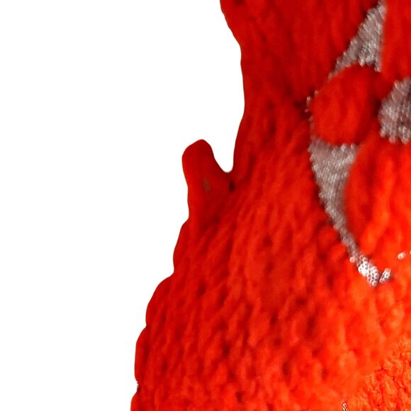 LOUIS VUITTON LV Classic Vintage Red & Metallic Silver Monogram Scarf VWT - Picture 11 of 14